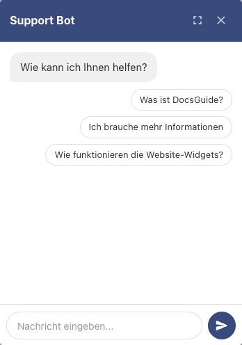 DocsGuide widget preview